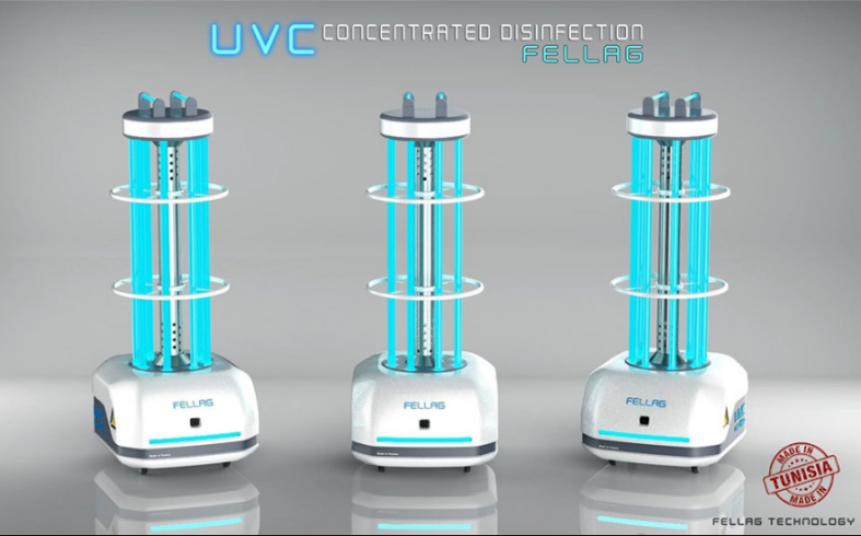 3 robots uv-c ''fellag''  covid-19 pour nos chu