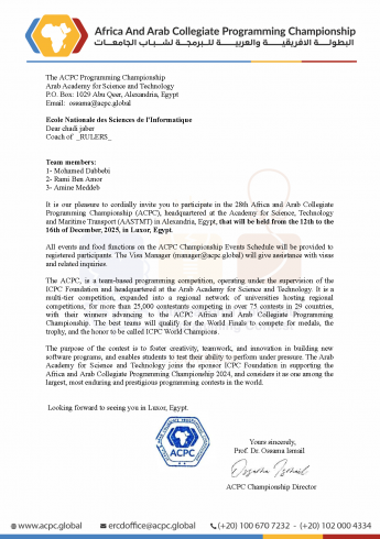 Participation de l’équipe ensi à l’acpc