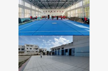 Salle de sport au lycée Dar Chaâbane (2000 élèves)