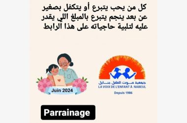 Parrainage Bébés la voix de l'enfant Juin 2024