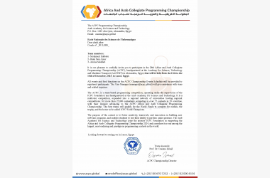 Participation de l’équipe ENSI à l’ACPC